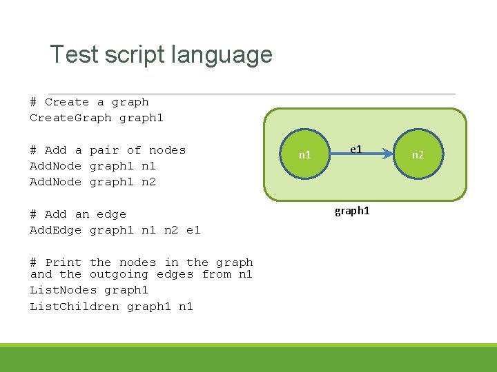 Test script language # Create a graph Create. Graph graph 1 # Add a Test script language # Create a graph Create. Graph graph 1 # Add a