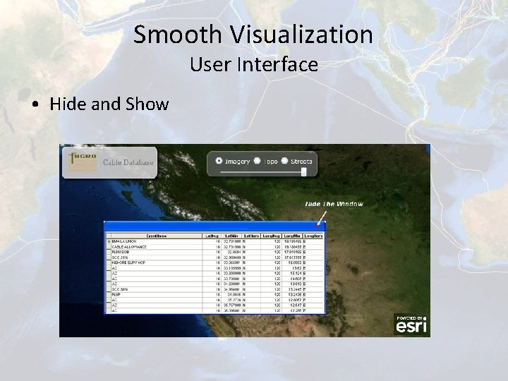 Smooth Visualization User Interface • Hide and Show 
