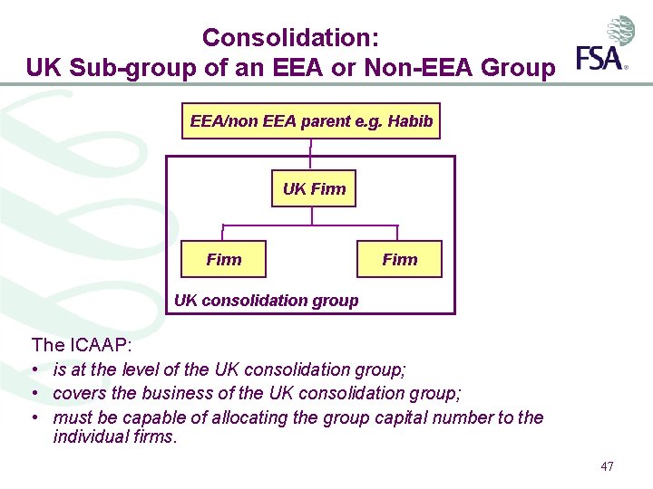 Consolidation: UK Sub-group of an EEA or Non-EEA Group EEA/non EEA parent e. g.
