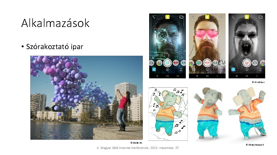 Alkalmazások • Szórakoztató ipar © PC Advisor © Adobe Inc. 6. Magyar Jövő Internet