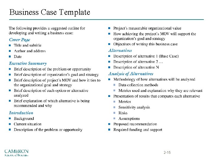 Business Case Template 2 -15 