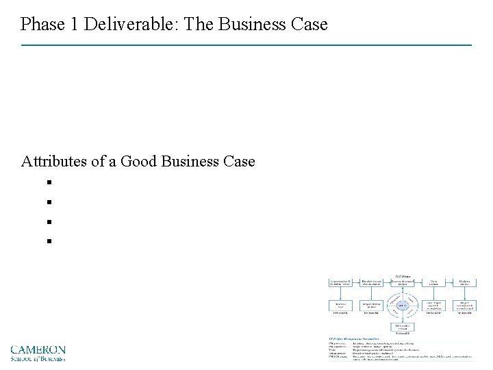 Phase 1 Deliverable: The Business Case Attributes of a Good Business Case § §