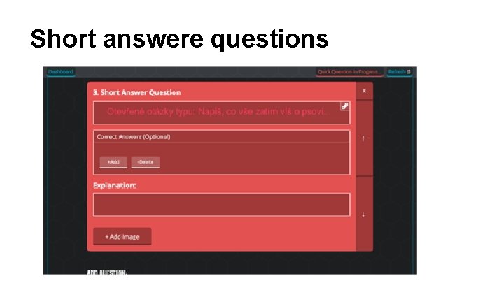 Short answere questions 