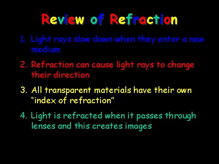 R ev i ew o f R ef r a c t i o