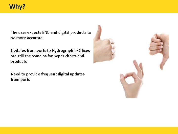 Why? The user expects ENC and digital products to be more accurate Updates from