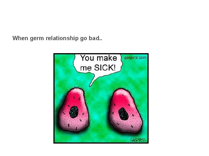 When germ relationship go bad. . 