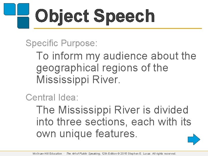 Object Speech Specific Purpose: To inform my audience about the geographical regions of the