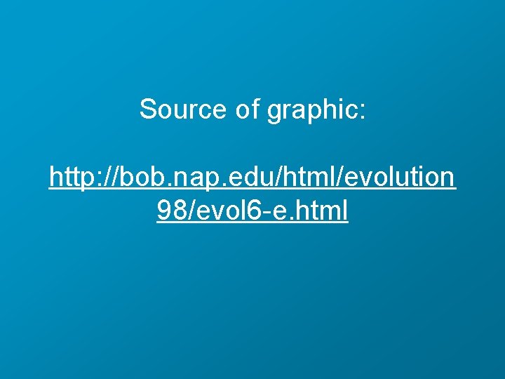 Source of graphic: http: //bob. nap. edu/html/evolution 98/evol 6 -e. html 