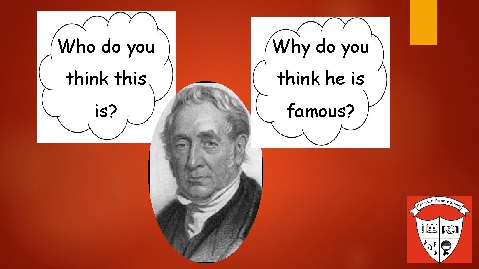 Who do you Why do you think this think he is is? famous? 