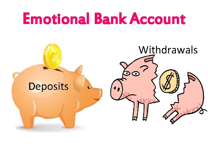 Emotional Bank Account Withdrawals Deposits 