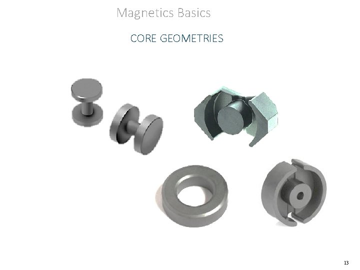 Magnetics Basics CORE GEOMETRIES 13 
