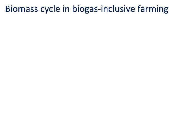 Biomass cycle in biogas-inclusive farming 