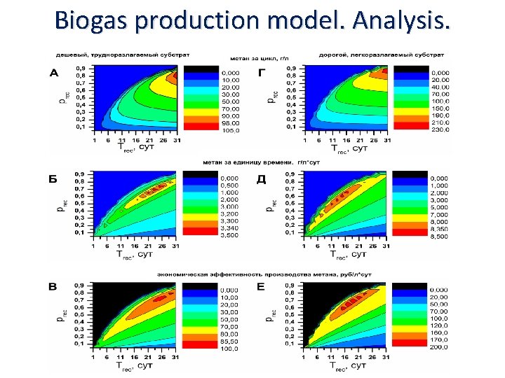 Biogas production model. Analysis. 