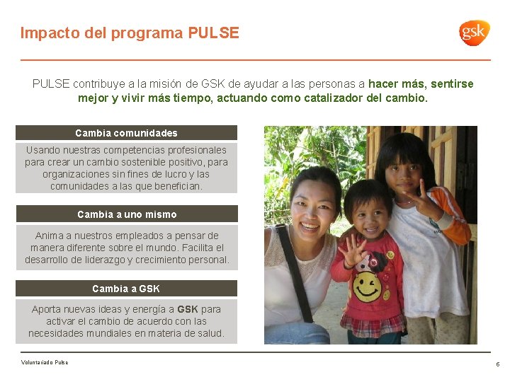 Impacto del programa PULSE contribuye a la misión de GSK de ayudar a las