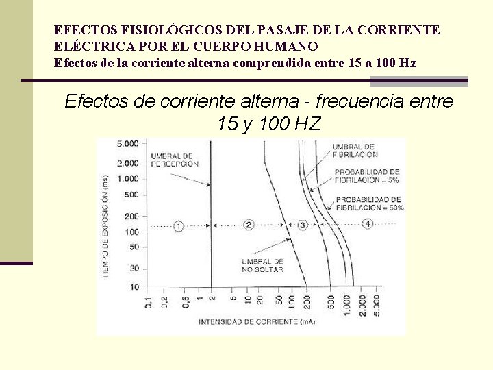 EFECTOS FISIOLÓGICOS DEL PASAJE DE LA CORRIENTE ELÉCTRICA POR EL CUERPO HUMANO Efectos de