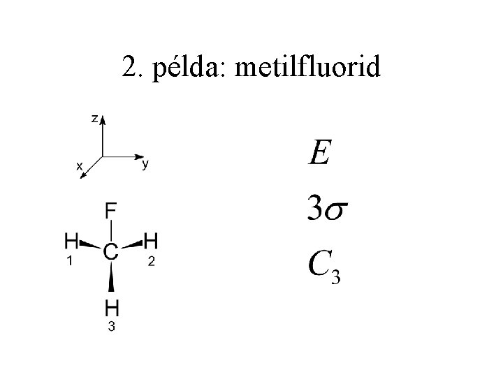 2. példa: metilfluorid 