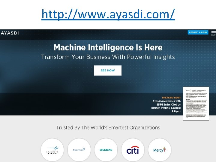 http: //www. ayasdi. com/ http: //www. ayasdi. com/