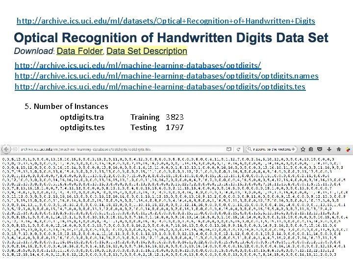 http: //archive. ics. uci. edu/ml/datasets/Optical+Recognition+of+Handwritten+Digits http: //archive. ics. uci. edu/ml/machine-learning-databases/optdigits/optdigits. names http: //archive. ics. http: //archive. ics. uci. edu/ml/datasets/Optical+Recognition+of+Handwritten+Digits http: //archive. ics. uci. edu/ml/machine-learning-databases/optdigits/optdigits. names http: //archive. ics.