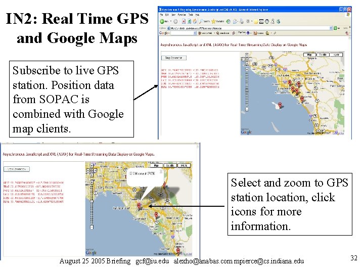 IN 2: Real Time GPS and Google Maps Subscribe to live GPS station. Position IN 2: Real Time GPS and Google Maps Subscribe to live GPS station. Position