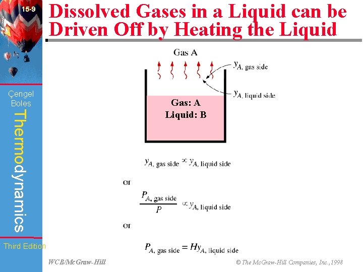 15 -9 Dissolved Gases in a Liquid can be Driven Off by Heating the