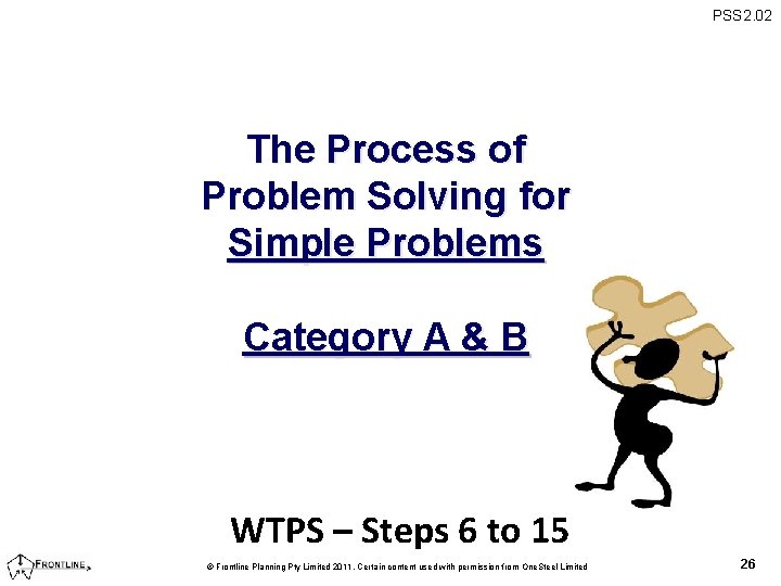 PSS 2. 02 The Process of Problem Solving for Simple Problems Category A &