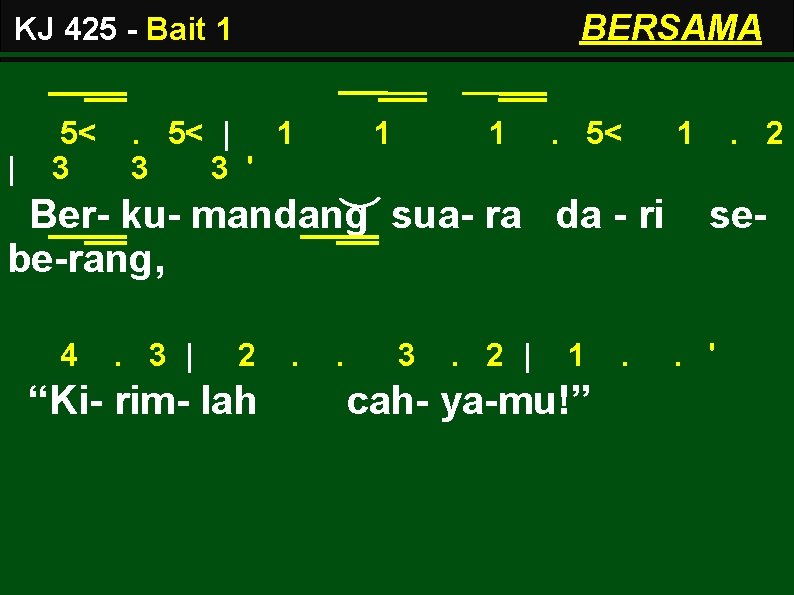 BERSAMA KJ 425 - Bait 1 | 5< 3 . 5< | 1 3