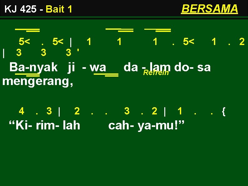 BERSAMA KJ 425 - Bait 1 | 5< 3 . 5< | 1 3