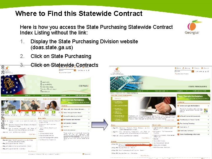 Where to Find this Statewide Contract 1. Display the State Purchasing Division website (doas.