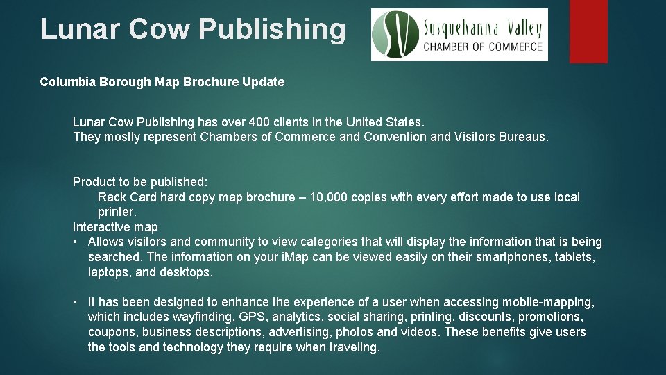 Lunar Cow Publishing Columbia Borough Map Brochure Update Lunar Cow Publishing has over 400