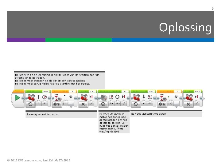 6 Oplossing © 2015 EV 3 Lessons. com, Last Edit 6/27/2015 