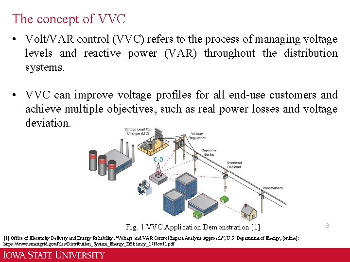 The concept of VVC • Volt/VAR control (VVC) refers to the process of managing