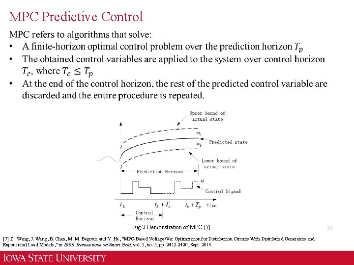 MPC Predictive Control Fig. 2 Demonstration of MPC [7] Z. Wang, J. Wang, B.