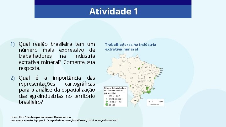 Atividade 1 1) Qual região brasileira tem um número mais expressivo de trabalhadores na