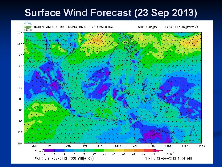 Surface Wind Forecast (23 Sep 2013) 