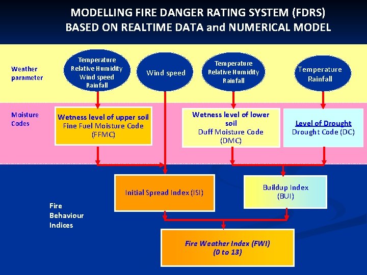 MODELLING FIRE DANGER RATING SYSTEM (FDRS) BASED ON REALTIME DATA and NUMERICAL MODEL Weather