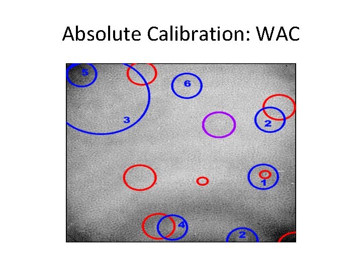 Absolute Calibration: WAC 