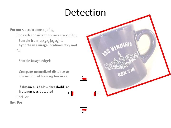 Detection For each occurrence x 1 of c 1 For each consistent occurrence x