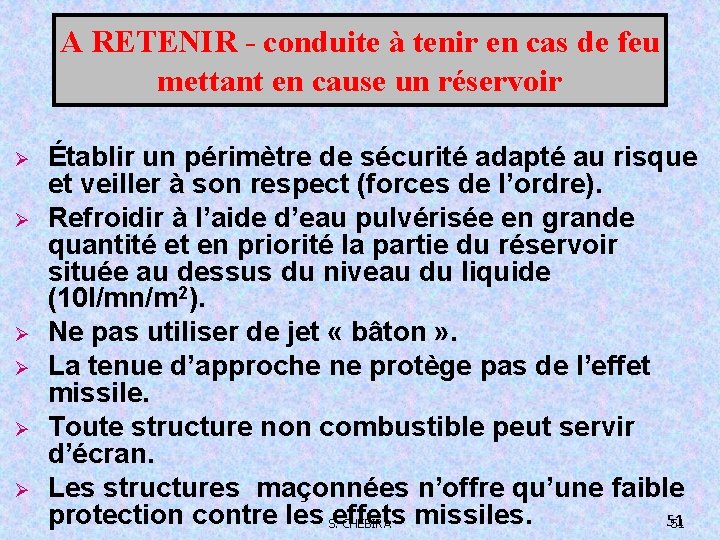 A RETENIR - conduite à tenir en cas de feu mettant en cause un