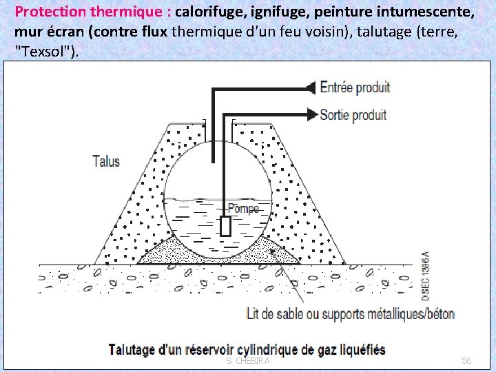 Protection thermique : calorifuge, ignifuge, peinture intumescente, mur écran (contre flux thermique d'un feu