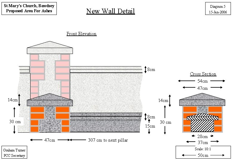 St Mary’s Church, Bawdsey Proposed Area For Ashes Diagram 5 New Wall Detail 15