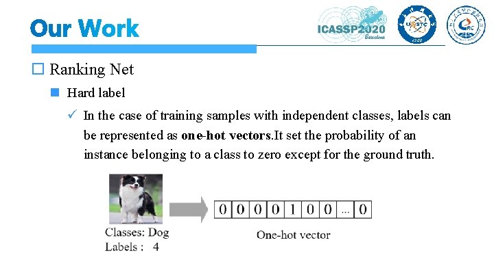  Ranking Net Hard label In the case of training samples with independent classes,