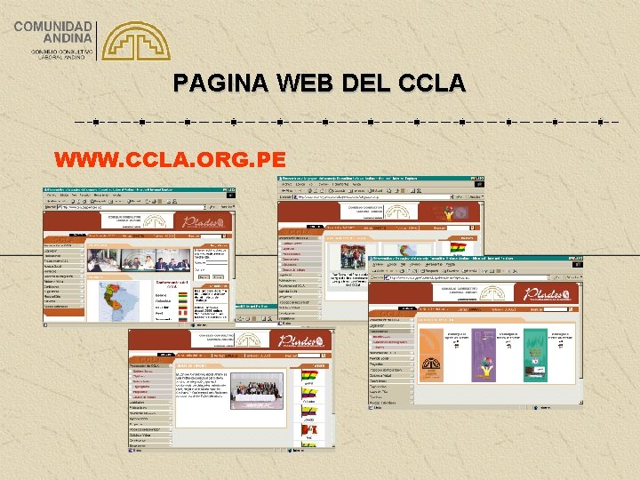 PAGINA WEB DEL CCLA WWW. CCLA. ORG. PE 