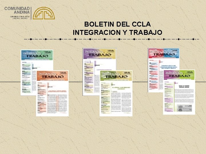 BOLETIN DEL CCLA INTEGRACION Y TRABAJO 