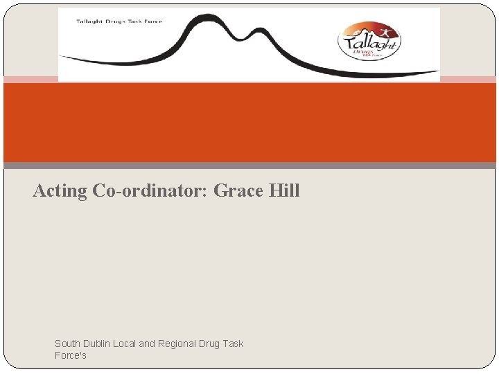 Acting Co-ordinator: Grace Hill South Dublin Local and Regional Drug Task Force's 