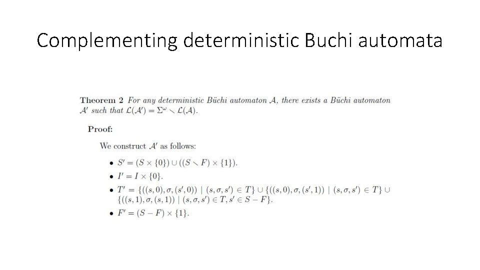 Complementing deterministic Buchi automata 