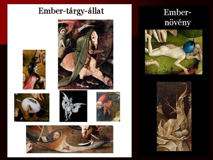 Ember-tárgy-állat Embernövény 