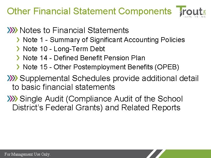 Other Financial Statement Components Notes to Financial Statements Note 1 - Summary of Significant