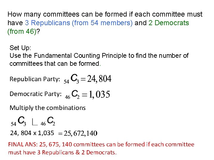 How many committees can be formed if each committee must have 3 Republicans (from