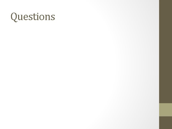 Questions Questions