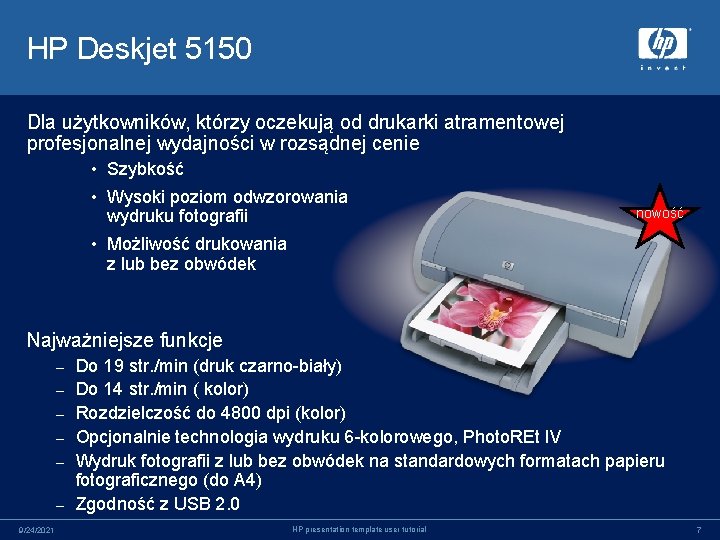 HP Deskjet 5150 Dla użytkowników, którzy oczekują od drukarki atramentowej profesjonalnej wydajności w rozsądnej